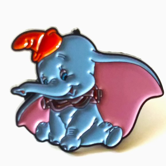 Dumbo Enamel Pin Disney Elephant Flying Hat Metal Brooch Cartoon GIFT - Picture 1 of 3
